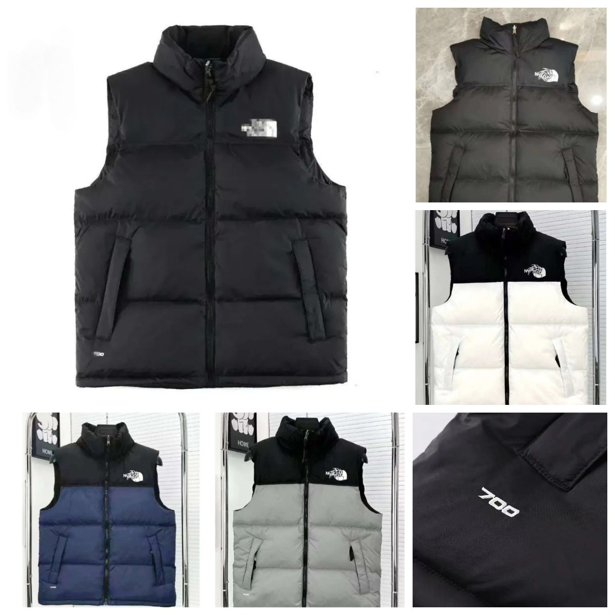 Mens Vest Designer Gilet NF Code Scan Luxury Down Puffer Jacket Unisex Couple Bodywarmer Womens Sleeveless Outdoor Warm Thick Outwear Clothing Gilet
