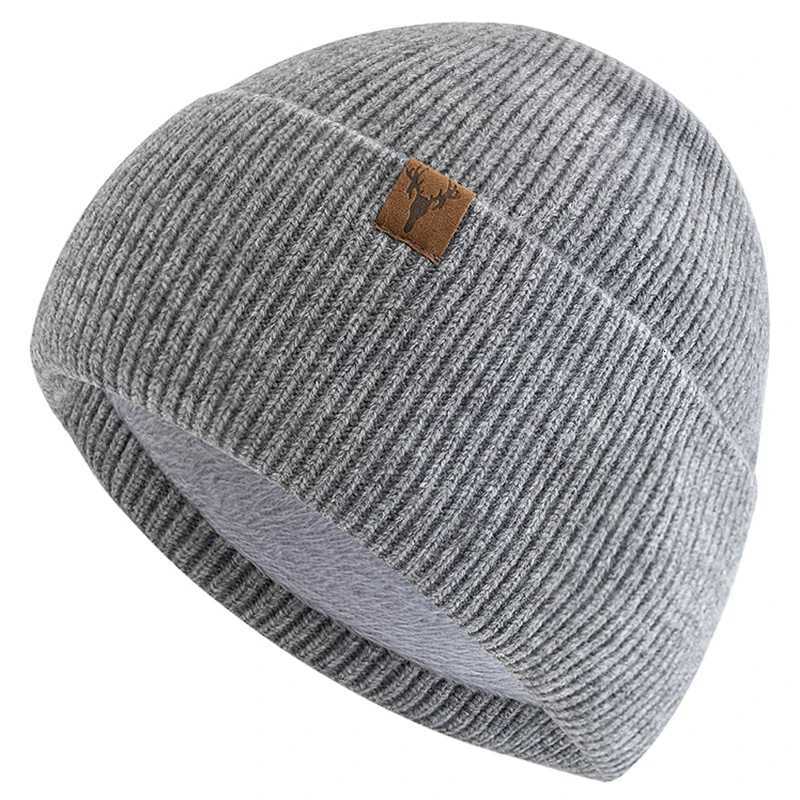 Beanie/Skull Caps New Unisex Winter Hat Fleece Lined Warm Cap Stylish Soft Beanie Hat For Men Women Outdoor Ski Sports Knitted HatT261017