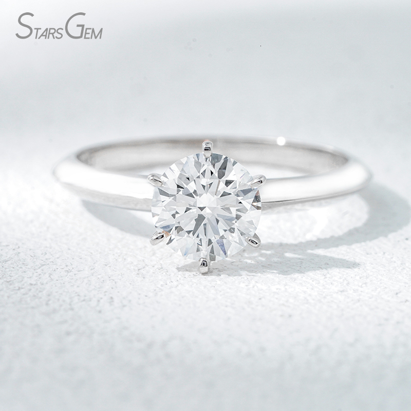 Hot Sale Cvd HPHT VS 0.55CT Lab Grown Created Diamond 18k Solid Gold Rings Engagement Ring Jewelry for Women