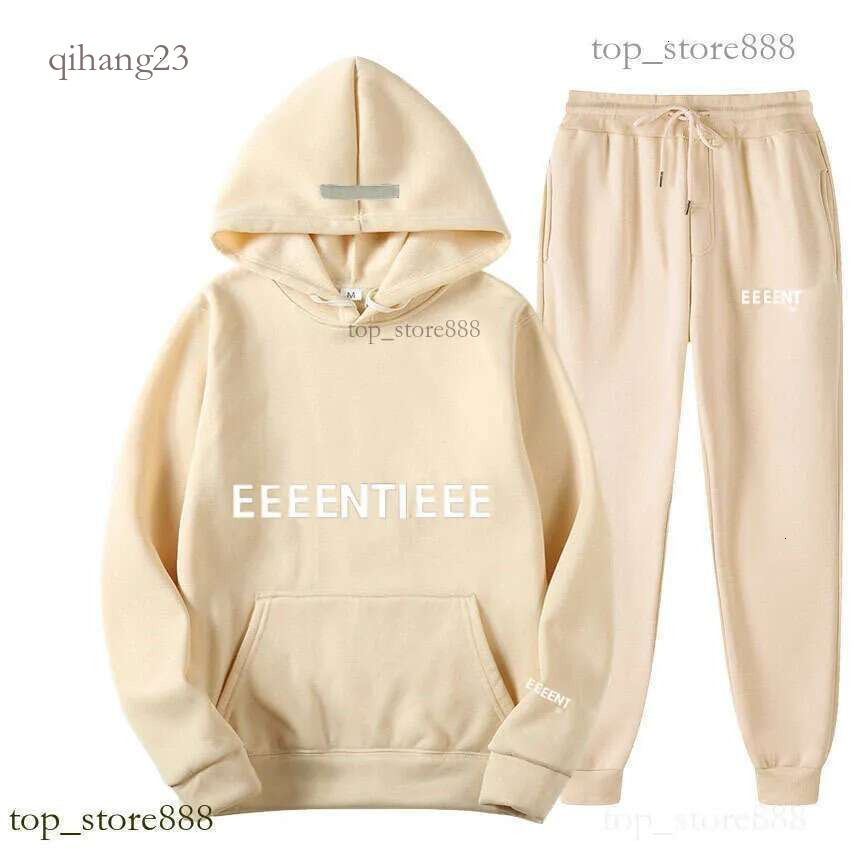 Esentially Tracksuit Men Jogging Sports Outdoor Tracksuit Brand Designer Fearof God1977 Long Sleeve Pants Set Casual Loose Hoodies Essentalls Sweatp