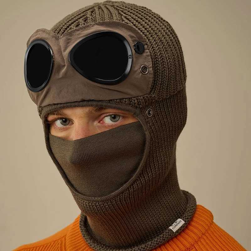 Beanie/Skull Caps New Trendy Autumn Winter Warm Caps New Aviator Glasses Men Women Ear Protection Plus Cycling Full Face Cover Warm Knitted Hats Q26