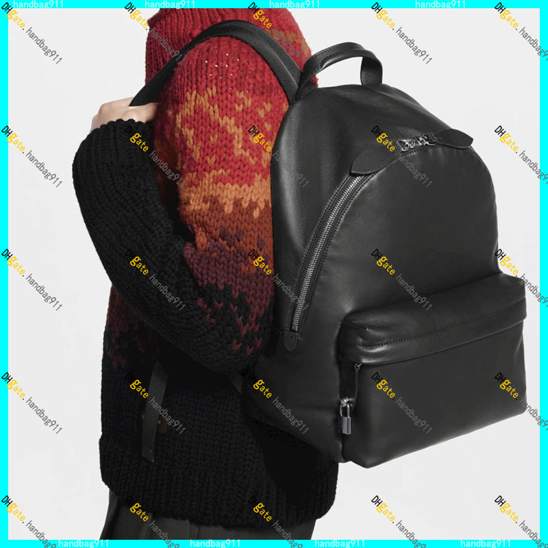 Designer Track Medium Backpack Men Travel Bag Casual Outdoor School Bag Multi Pocket Black Real Leather Backpack Rucksack Laptop Bag 10A Top Quality