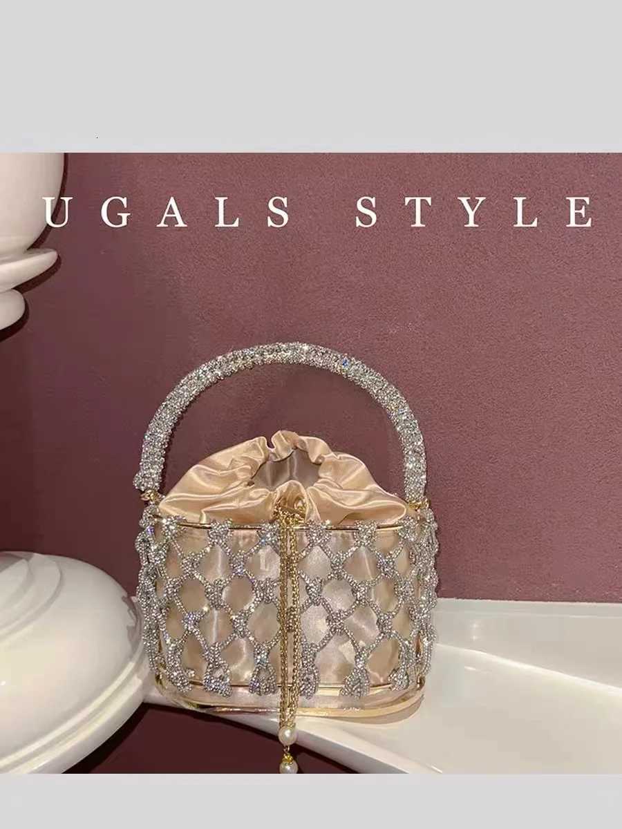 Evening Bags Glitter Rope Knotted Hollow Out Women Handbag Bling Shiny Diamonds Evening Bag Wedding Party Clutch Purse Shoulder Bag H261016