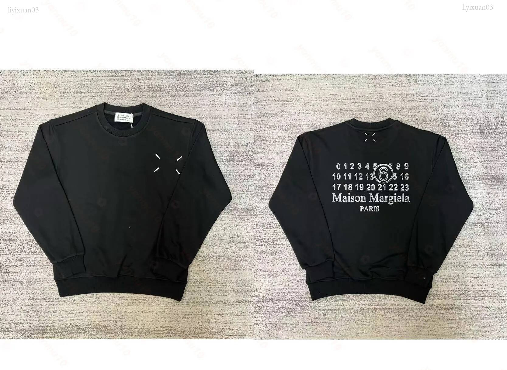 Margeilalies hoodie Men Designer Hoodie Women Y2k Digit Pattern Pullover Long Sleeve T Shirts High Quality Street Wear Luxury Brand Hoodie Margeilal