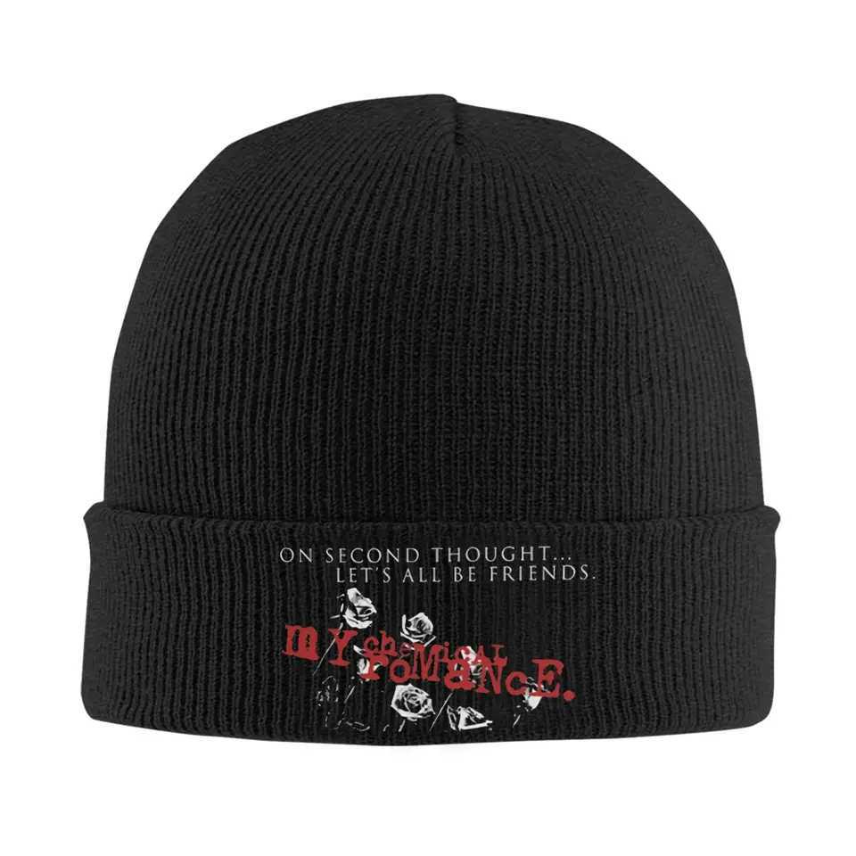 Mcr Band Punk Rock Knit Hat Beanies Winter Hats Warm Acrylic New My Chemical Roman Cap for Men Women Gift S261017Q064