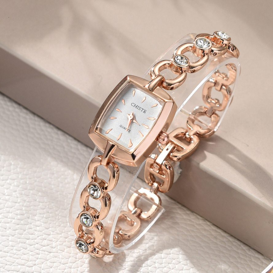 Style Authentic Brand Fashion Korean Version Women's Watch, Versatile Bracelet Steel Band Square Quartz For Students Ladies ljh654