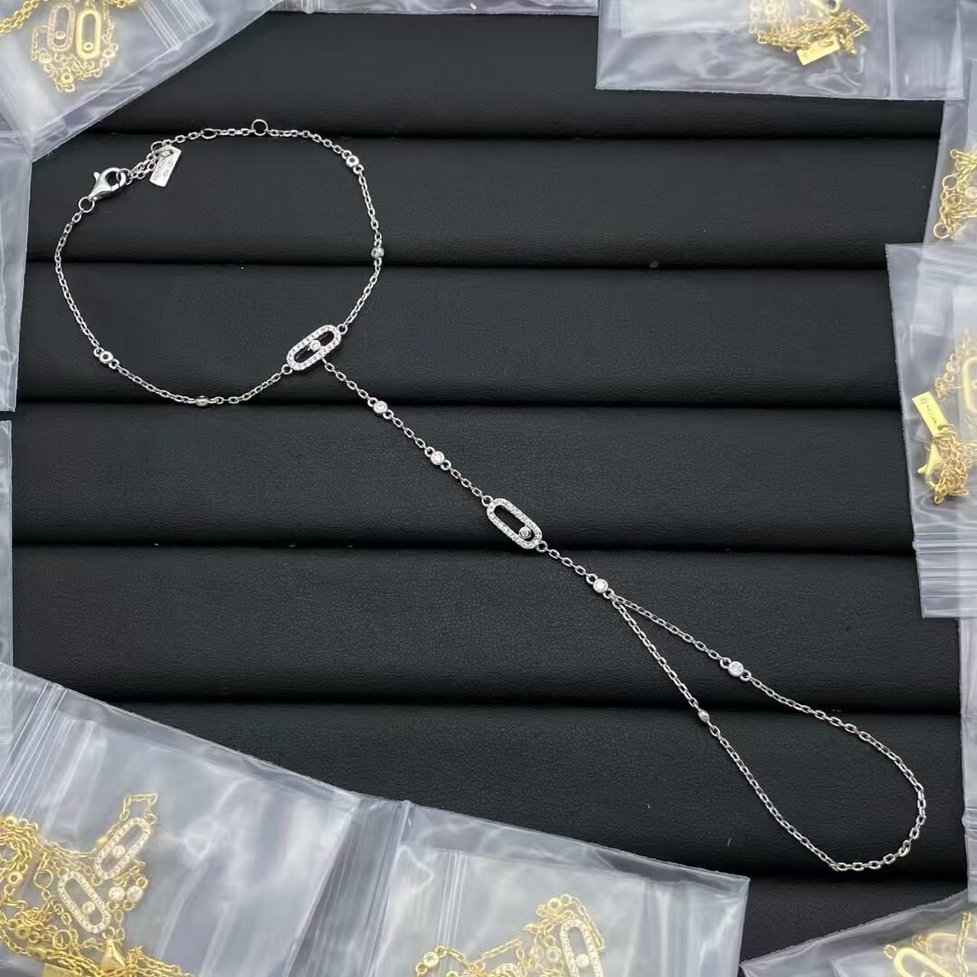 bracelet Cross-border jewelry Meijia single diamond two-in-one bracelet for women, elegant dynamic arm chain, fashionable and trendy sliding finger