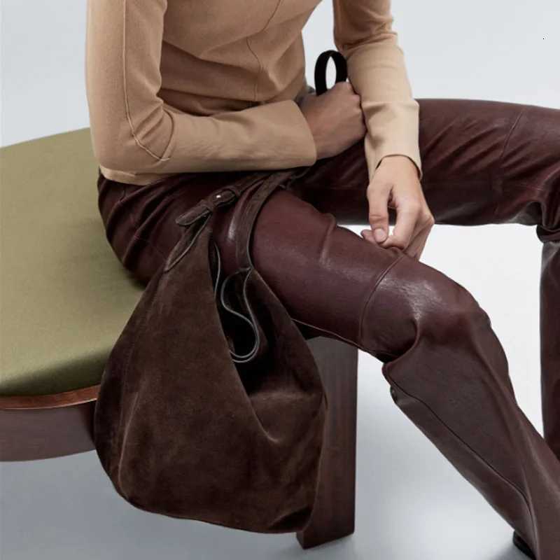 Evening Bags Totes New Frosted Suede Bucket Bag Fashionable and High-Quality Commuting Shoulder Bag Crossbody Bag H261016