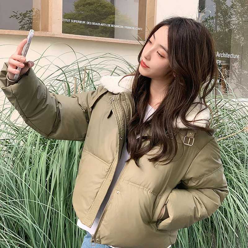 Women's Down Parkas New Women's Down Cotton Jacket 2025 Temperament Versatile Korean Version Ladies Coat Comfortable Elegant Female Winter