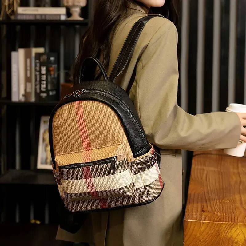 Multi-Piece Fashion Backpack Matching scratch resistant premium leather rucksacks Kits Free Shipping New Design Large Capacity Checkerboard High Qua