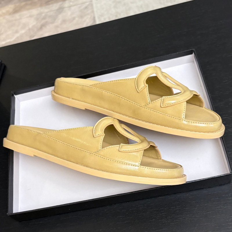 Designer Slide Suede Sandal Leather Platform Slipper Flatform Mule Flat Comfort Mules House Outdoor High Quality Women Size 35-41