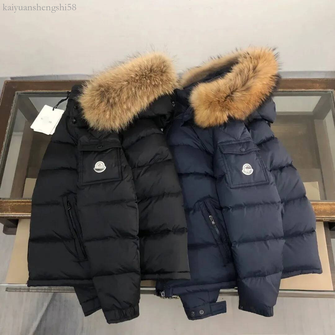 mon clerness Mens Winter Thick Puffer monclenessity Jacket Large Fur Collar Hooded Parka Warm Windproof Snow Coat Casual Outerwear mont clerness c4b