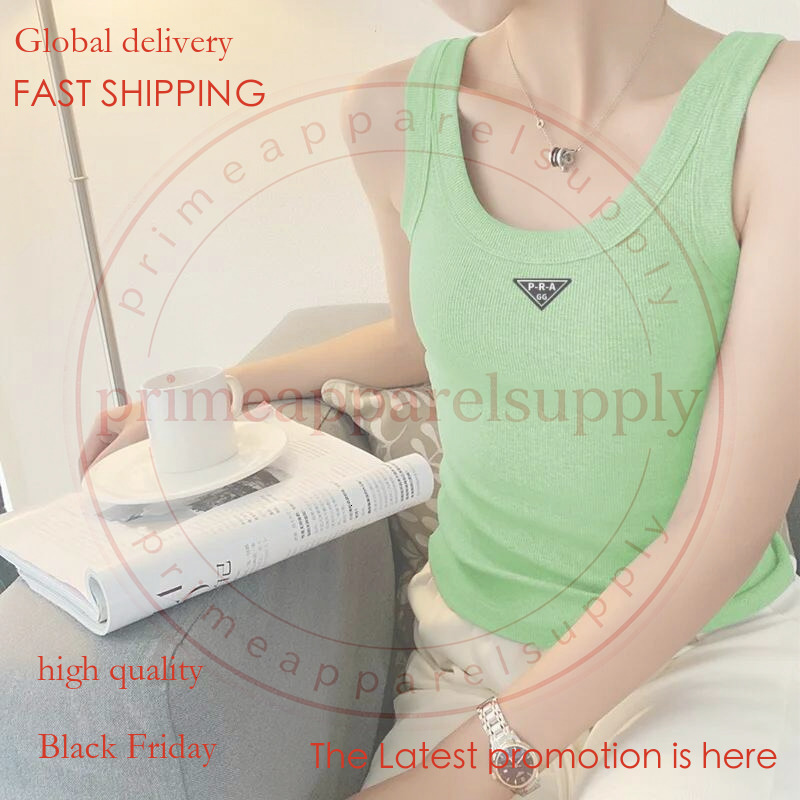 GG P R A Desier Womens Tees High Quality Tank Top Summer Fashion Sexy Crop Tshirt Knit Sleeveless Backless Tops Dress Ladies' sexy vest with ho