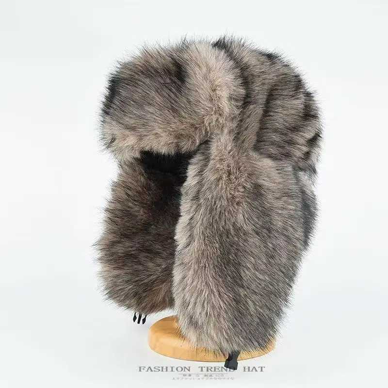 Trapper Hats Bomber Hat Thick Warm Winter Fluffy Fur Hats for Men Women Windproof Snow Ski Earflap Cap Male Female Russian Hat UshankaT261017