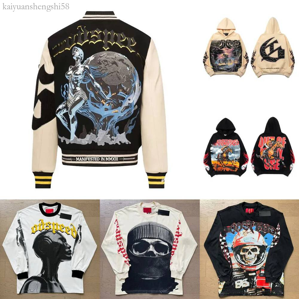Godspeedian Designer Vintage Godspeedful Shirt graphic t shirt Hip Hop Skull Print Long Sleeve Godspeedy Casual Fashion Street hipster graffiti Brea