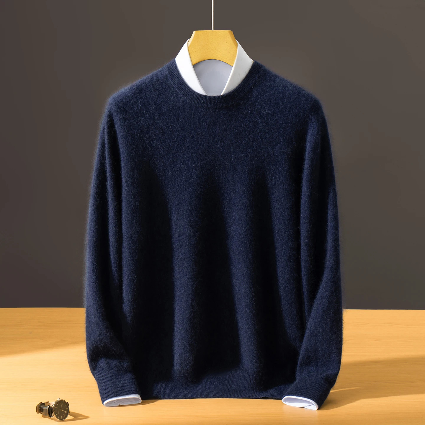 High Quality Mens 100% Pure Cashmere Sweater Autumn Winter Knitwear ONeck Pullover Cozy Jumper Long Sleeve Clothing Top 261017