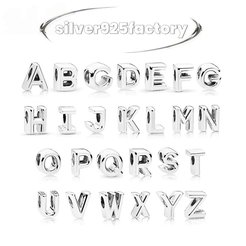 jewelry woman designer Charms 925 silver 26 English letter Charm beads pendant with box luxury jewelry for women Charms fit bracelets necklaces part