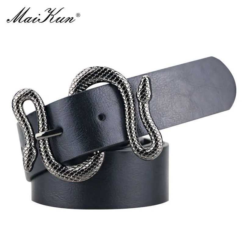 Snake for Women Maikun Belts Shape Pin Buckle Belt High Quality LeatherWomen Belt PU Waisand M261016
