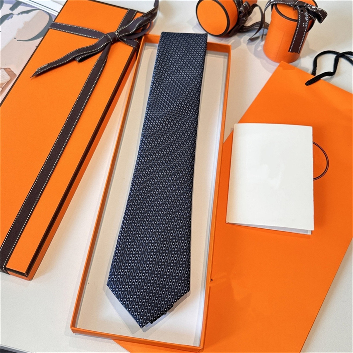 Neck Ties box New Mens Printed 100% Tie Silk Necktie black blue Aldult Jacquard Party Wedding Business Woven Fashion Design Tie 1999