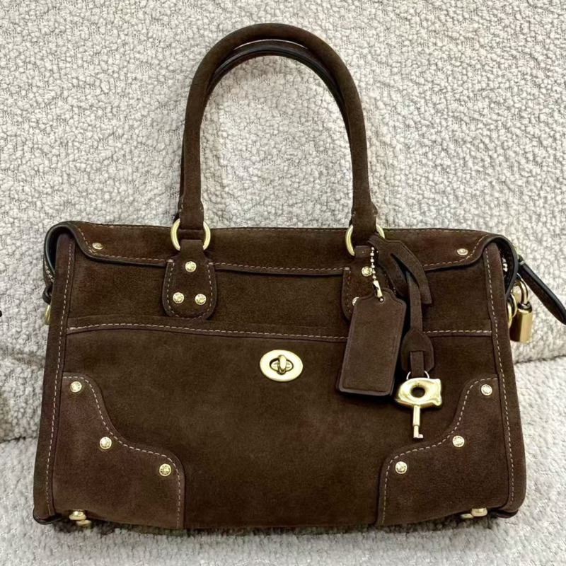 Rhyder Satchel city bag designer bags for women luxury Trends leather lock handbag shoulder bag keychain rivet chain purse charm luxury bag sac