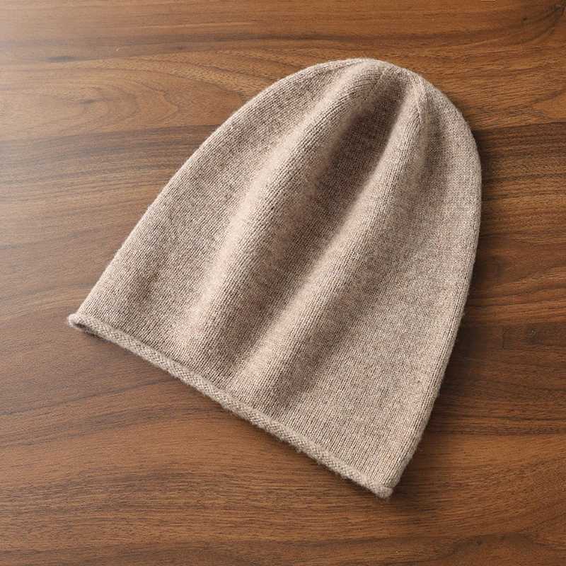 Beanie/Skull Caps 100% Merino Wool Cold Hat Winter Outdoor Riding Windproof Warm Unisex Casual Hat Solid Color Knitted Beanie For Men and Women Q261