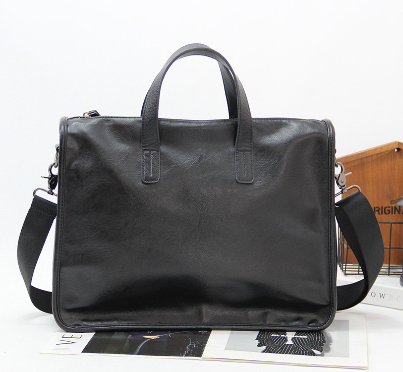 Women Luxury Men Briefcase Lightweight Handbag Retro PU Leather Men's Bag Business Laptop Bag Crazy Horse Leather Portable Business
