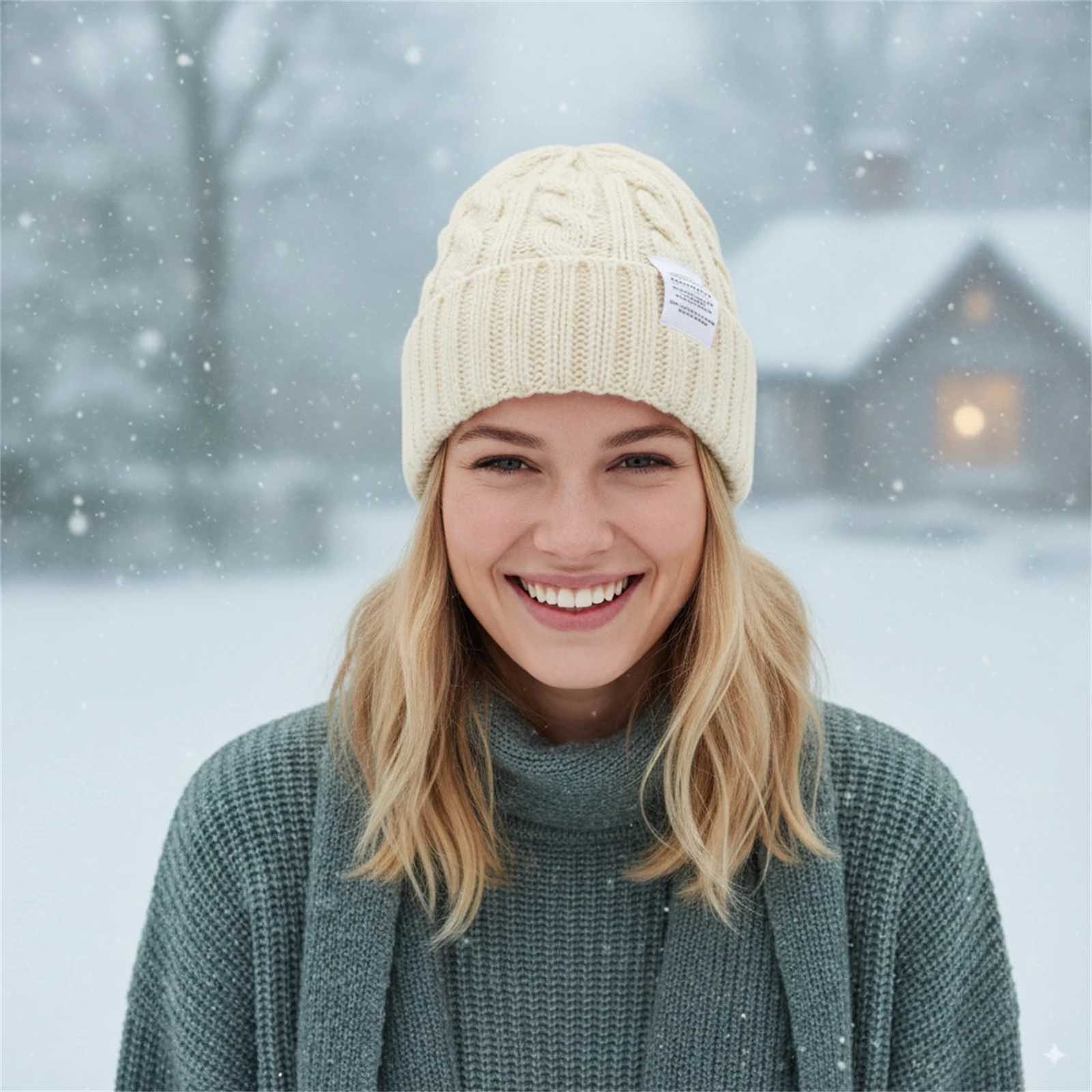 Beanie/Skull Caps Warm Beanie Woolen Knit Hat for Winter Outdoor Commute Women's Fashionable Hats Soft Adjustable Cap Travel Q261017