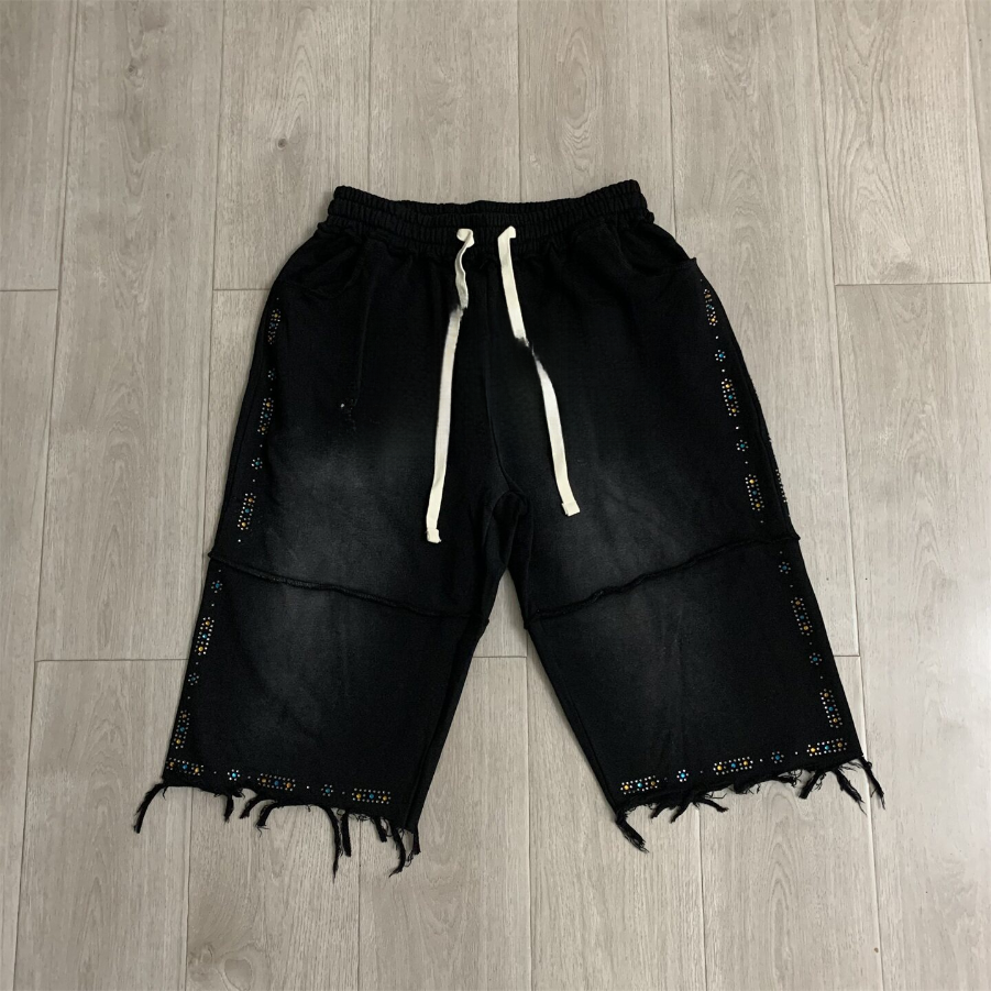 Men summer Letter print comfortable breathable drawstring shorts outdoor casual pants