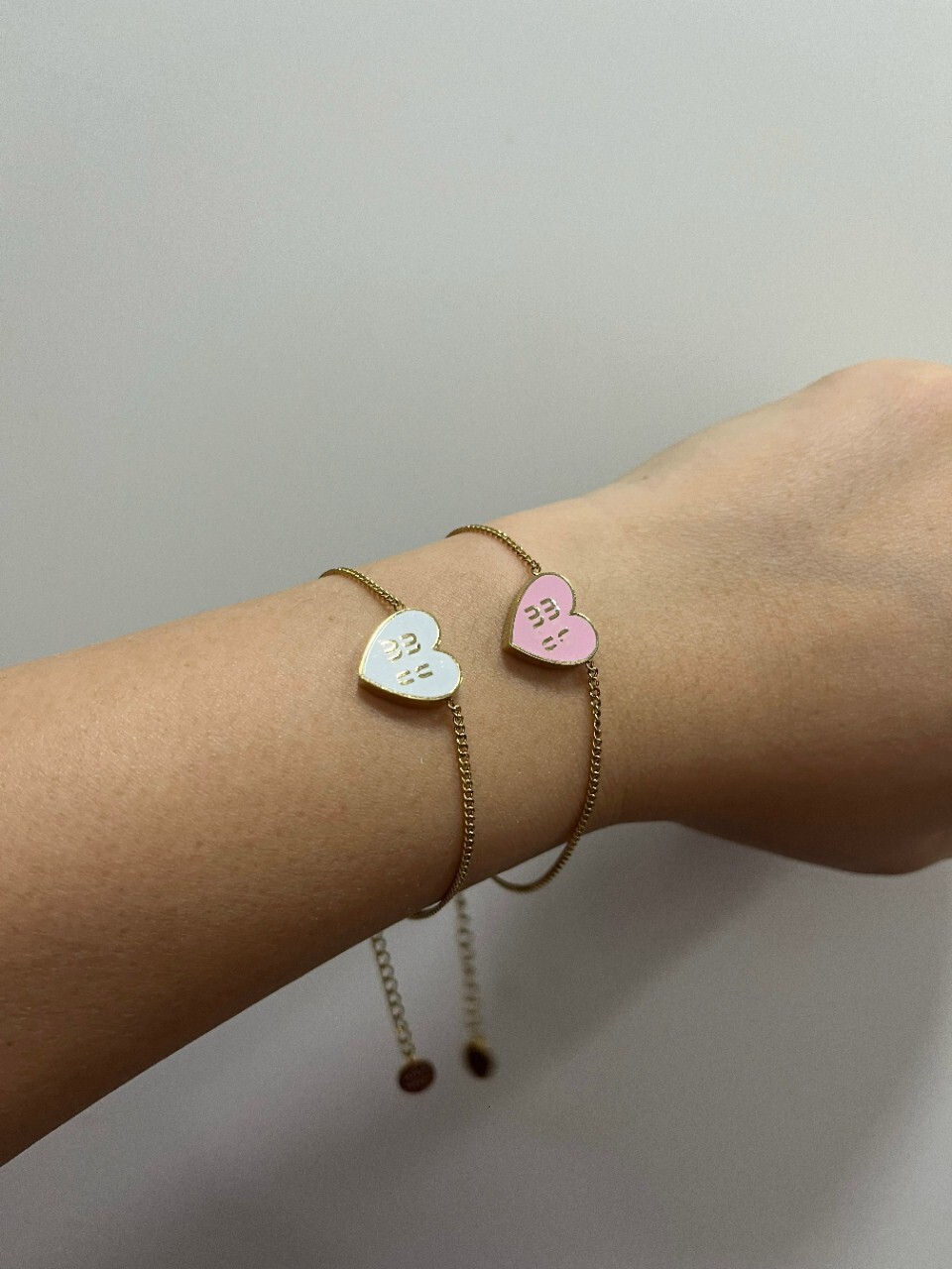 M necklace 2025 Miao New Enamel Letter M Family Popular Simple Heart Bracelet for Women Factory Direct Sale