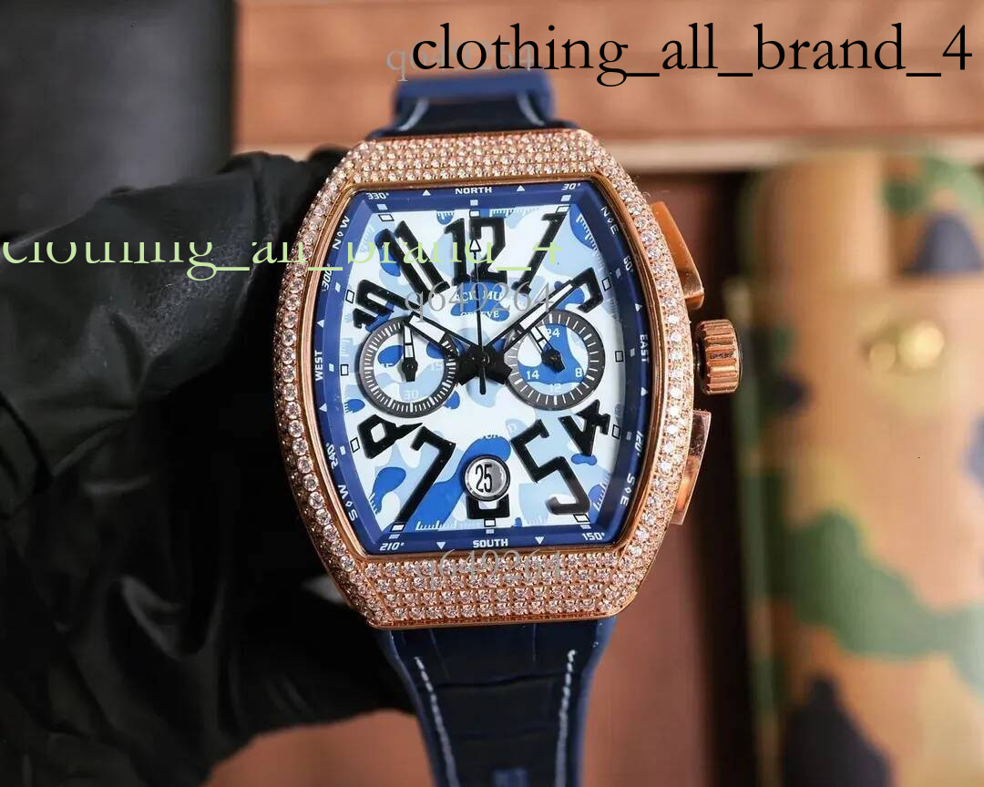 Mull Watch Luxury Moissanite Watch Iced Out Chronograph Menwatch Franck High Quality Quartzt Movement Full Diamond Reloj Bust Down Montre Jason007 L