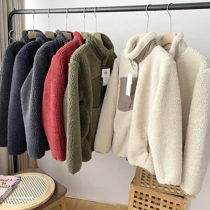 Women Short Jacket Womens Jackets Autumn And Winter Mens/Womens casual Windproof Polar Fleece Jacket Warm Coat Ladies Cropped Coat 849
