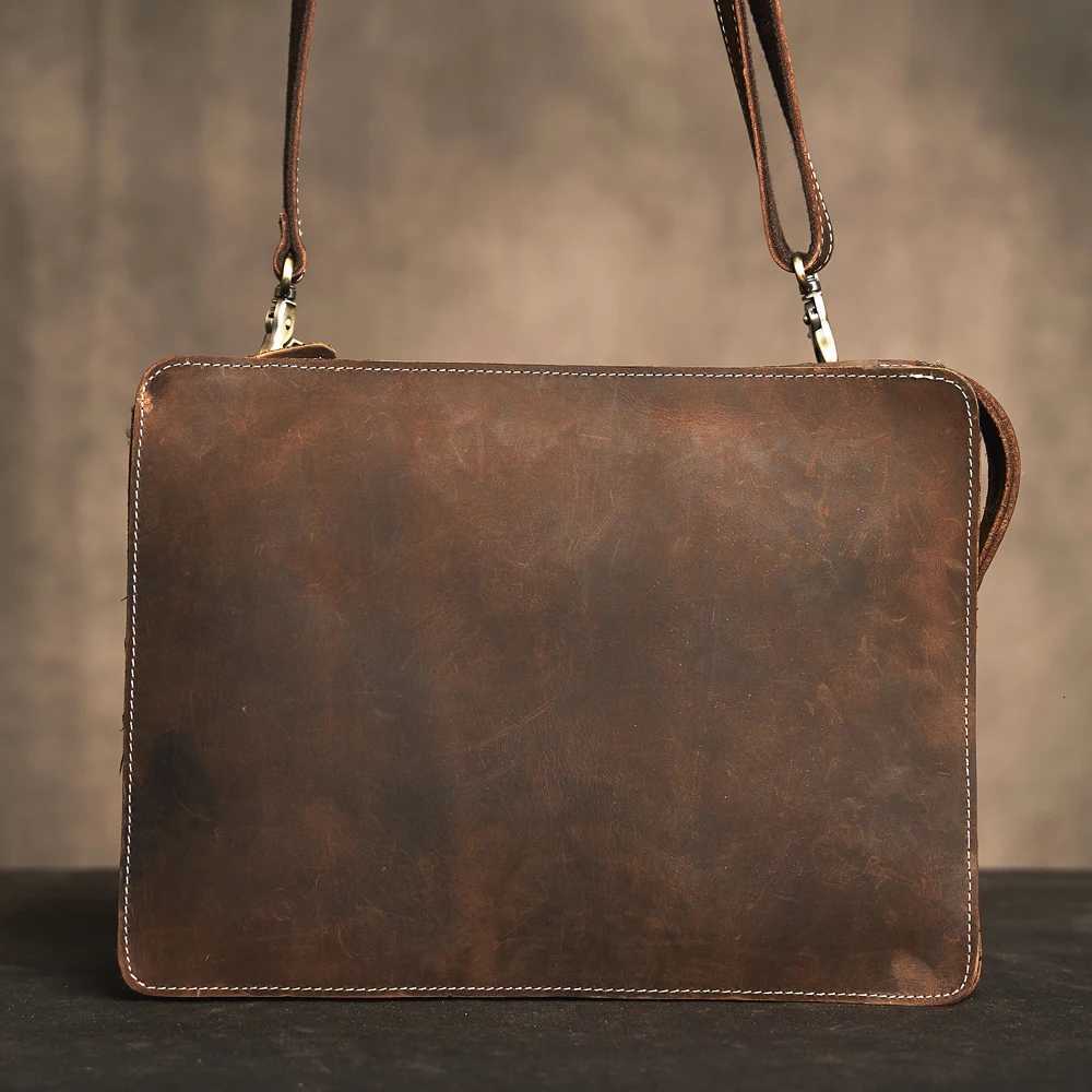 Designer Handbag Leather Totes Vintage Genuine Large-Capacity Briefcase Business Man Cowhide Briefcase Leather Business Trip Cputer Bag J261016