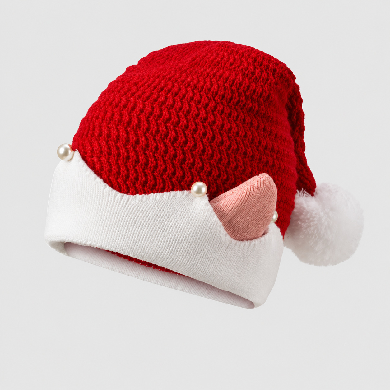 for men women new autumn and winter adult Christmas colorblocked wool ball hats holiday knitted hats wholesale