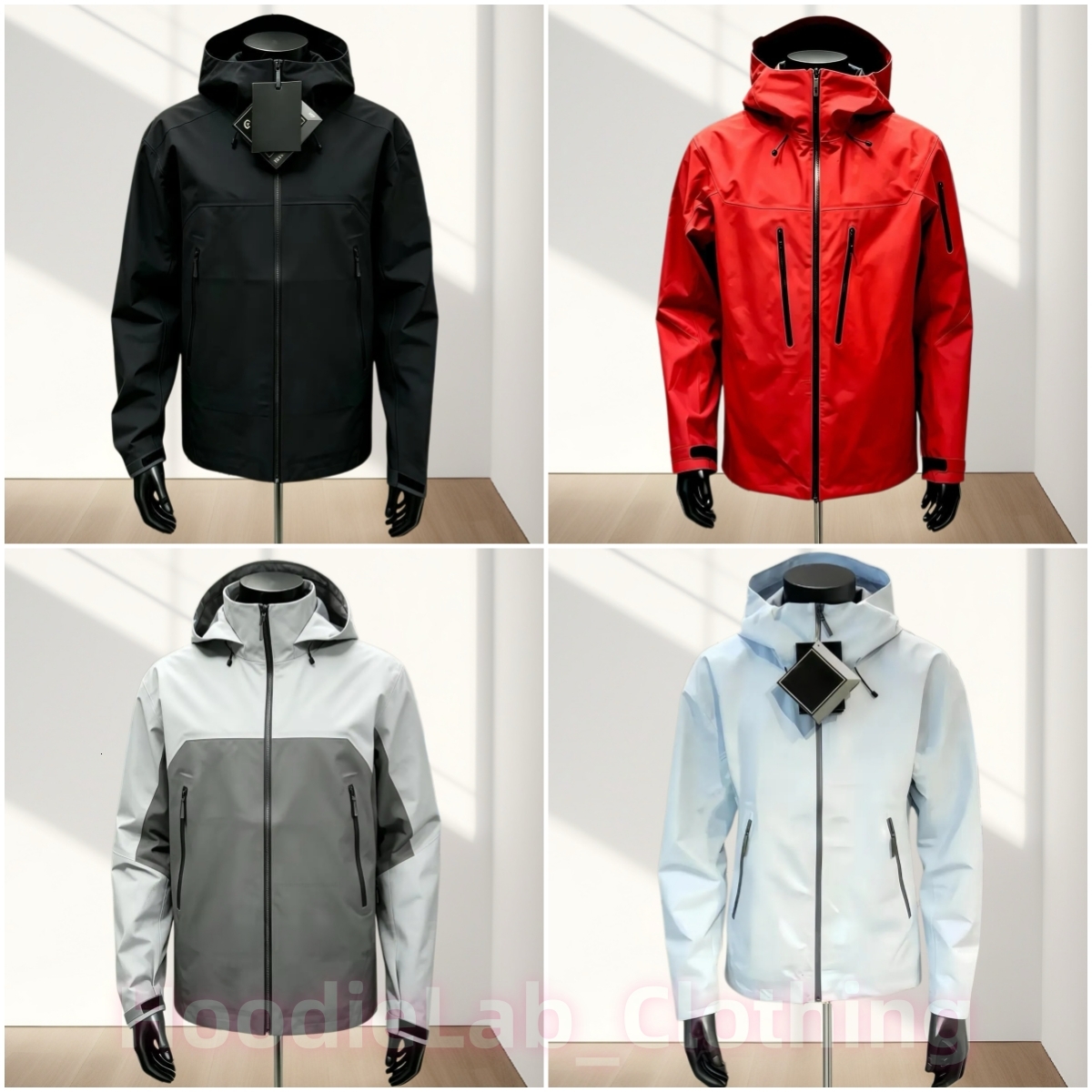 Arc Jacket Men Women Designer Brand Embroidered Logo Top Waterproof Goretex BETA ALPHA Hard Shell Zip Up Hood High Quality Windbreaker Ski Jacket Co