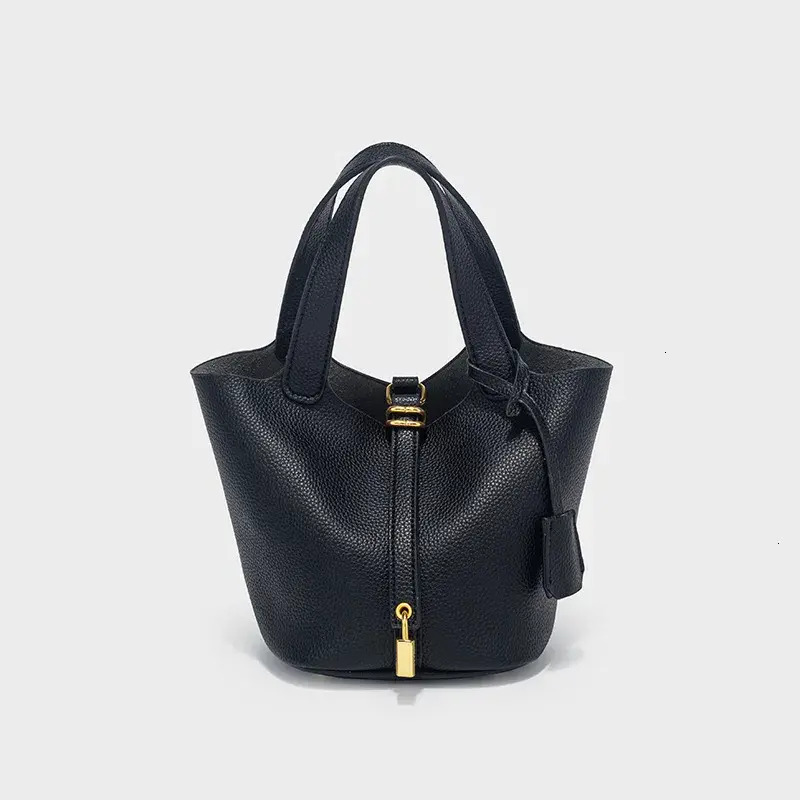 Shoulder Bag Designer Vegetable Basket Hot Sale New Lychee Pattern fashion Handbag Light Luxury Niche High End Bucket Bag Wholesale Single