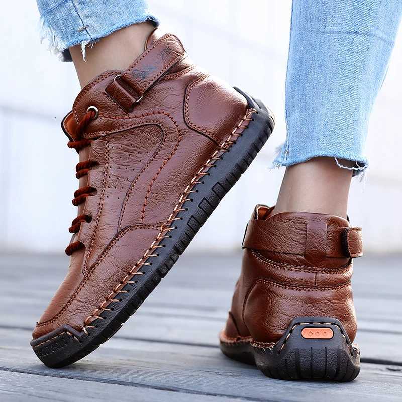 Casual Shoes Women's Boots Classic Fashion Design Breathable Casual Loafers Handmade Leather Soft Comfort Spring/autumn Women Sneakers H261016
