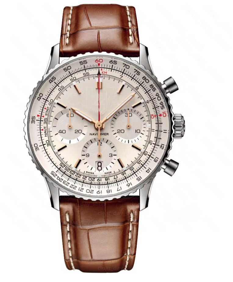 AAA Navitimerness Watch Luxury Mens Chronograph Watch Designer Breitlinlyness Watch High Quality Automatic Date Quartz Movement Watches edb