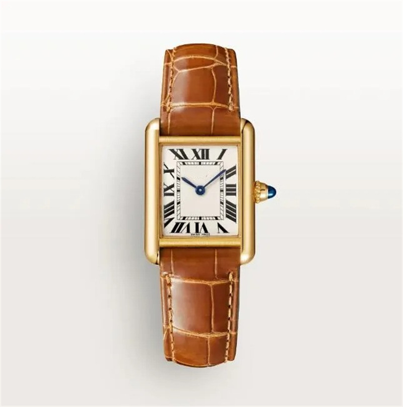 Top AAA Designer Watch U1 Geometric Rectangle Tank Watch Senior Must Series Solo Watches Quartz Female Leather Sapphire Ultra Thin Lady Wristwatches