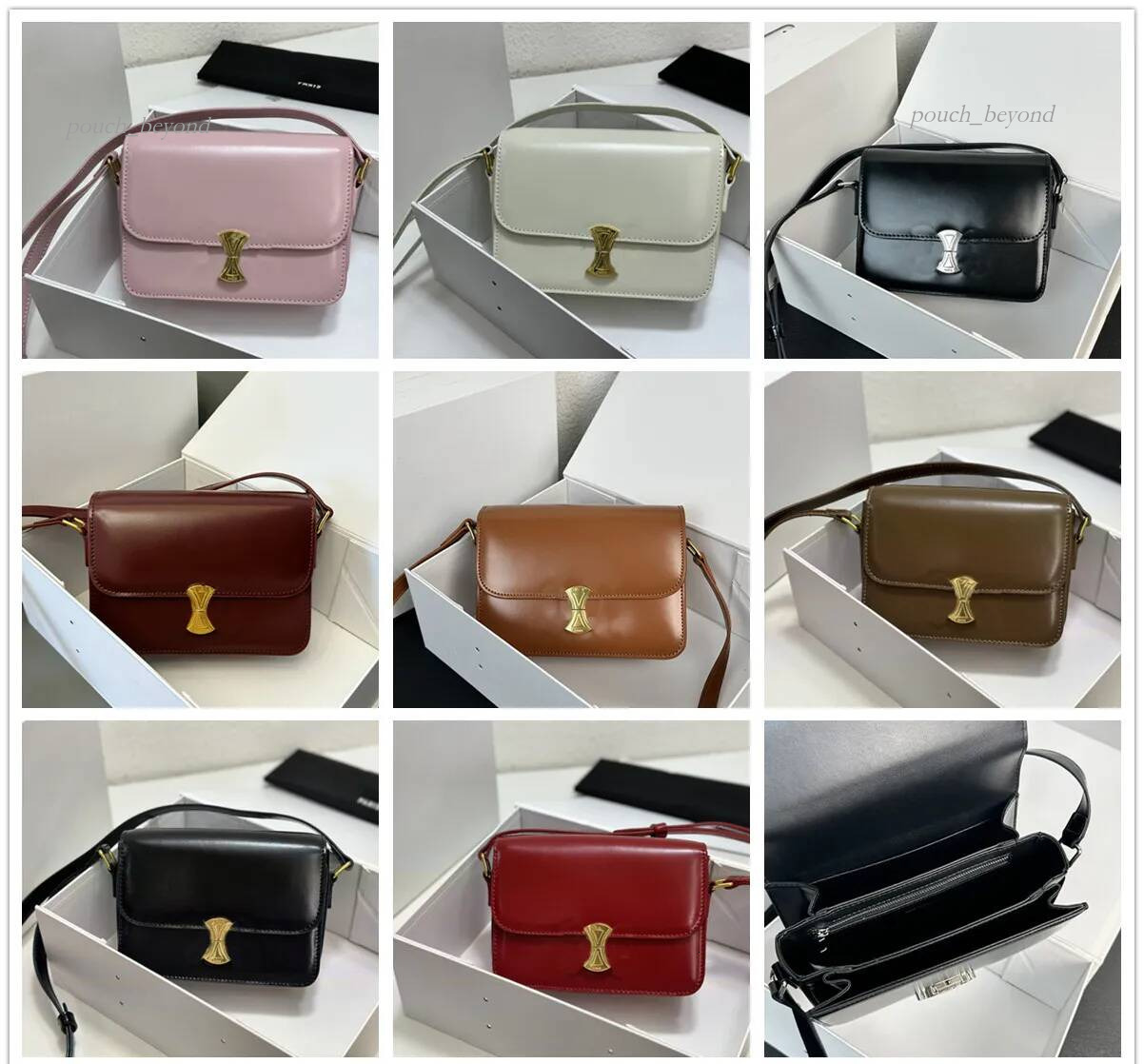 10A Top designer bag women Mini shoulder bag high quality Smooth cowhide Commute bag trendy Metal letter pattern straddle shoulder bag celiniet bags
