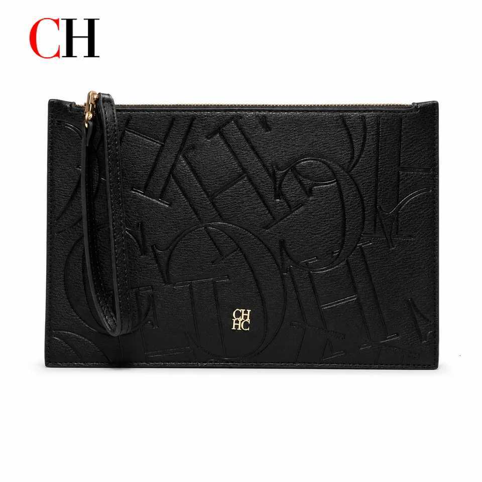 Evening Bags Totes CH Women's Embossed Clutch Bag Large Capacity Zip Pouch Elegant Handbag Wristlet Purse Fashion Evening Bag Party Accessories