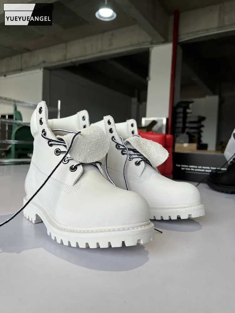 British Style Male Winter Comfortable Cow Suede Leather Round Toe Cross Tied Ankle Boots Solid Color Mid Heel Men Warm Footwear Q261015