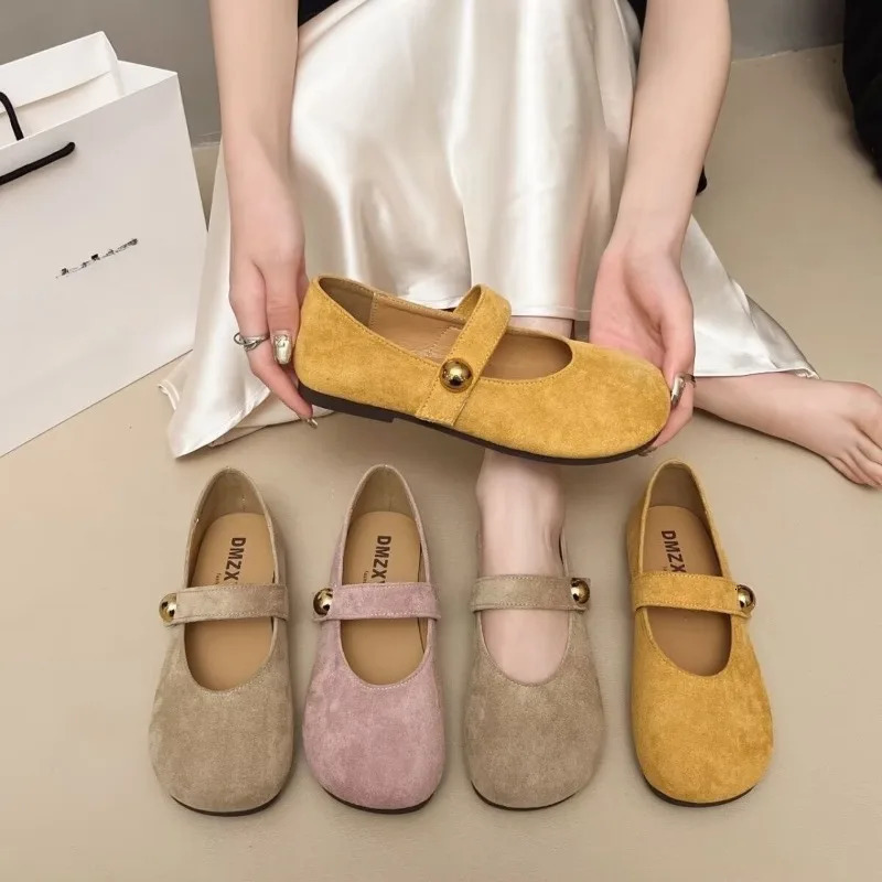 2025 Spring Versatile Fashion French Vintage Mary Jane Shoes Women's Soft Sole Single Shoes 261017
