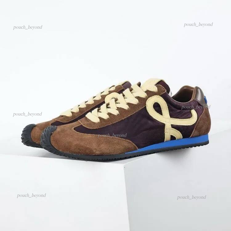 Flow Runner shoes Designer Sneakers Mens Womens Casual Suede Calfskin Upper Flow Ballet Runner 2 0 White black gum brown Tan Ballet Runner 2.0 shoes