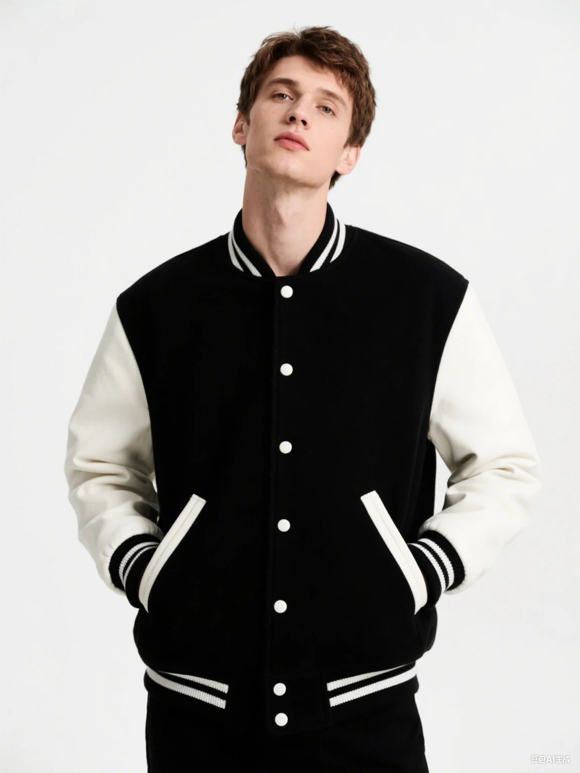 Black White Color Jacket S5XL Loose Oversized Clothes Casual Men Women Baseball Clothes Couple Street Coat Warm Fleece Jackets 261016