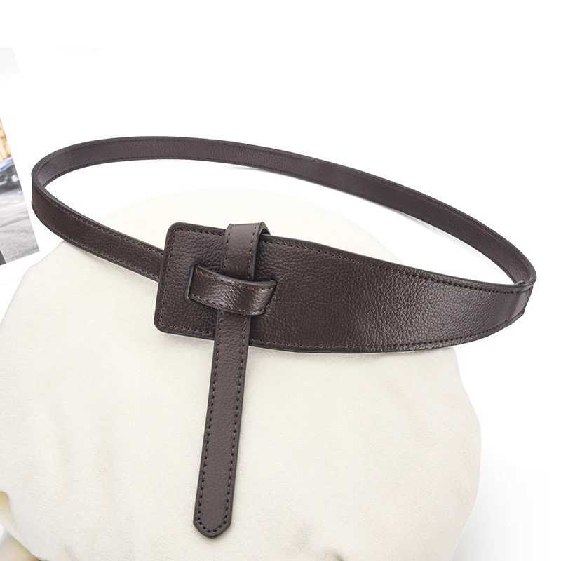 Wide High Quality Women's Knotted Belt Fashion Design othcessories PU Long Belt Trendy Women's Tight Waist Belt M261016