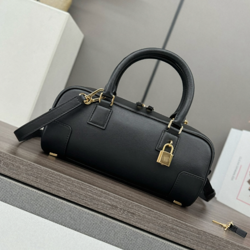 2026 New Boston Pillow Tote Women Leather Retro Bowling Bag Designer Handbag Large Capacity Crossbody Bag Luxury Bag