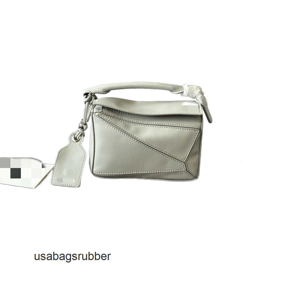 Origami Satchel 2026 New Geometric Patchwork Small Square Bag Multi-faceted Soft Leather Handbag with Tag Accessories Multi-Panel Construction