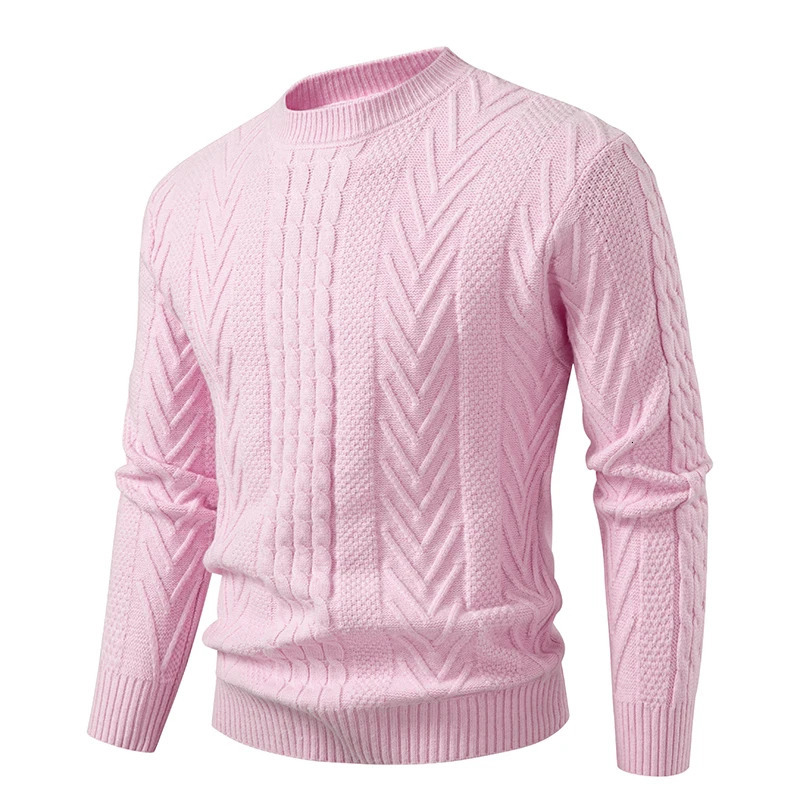 Autumn Winter Men's Fashion Knit Sweater Unisex O-Neck Knitted Pullovers Youthful Vitality Slim Fit Korean Style Casual Sweaters 261015