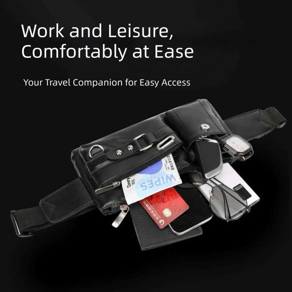 Designer Durable Vintage Style Men Totes Shoder Bag Pu Leather Mtipocket Fanny Pack Business Design Mobile Phe bag Travel J261016