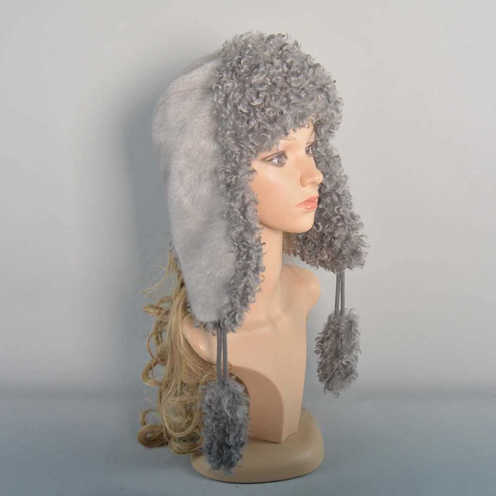 Trapper Hats 2026 Imitation Mink Fur Lei Feng Hat Wool Lambs Plush Earmuffs Winter Thick Warm Outdoor Cold Proof CapT261017
